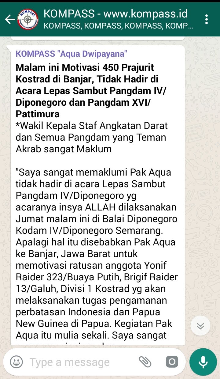 Malam ini Motivasi 450 Prajurit Kostrad di Banjar, Tidak Hadir di Acara Lepas Sambut Pangdam IV Diponegoro dan Pangdam XVI Pattimura