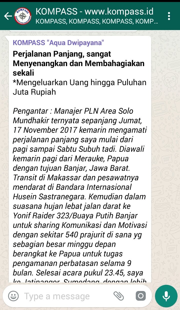 Penyampaian Aqua Dwipayana Tokoh SILATURAHIM Indonesia