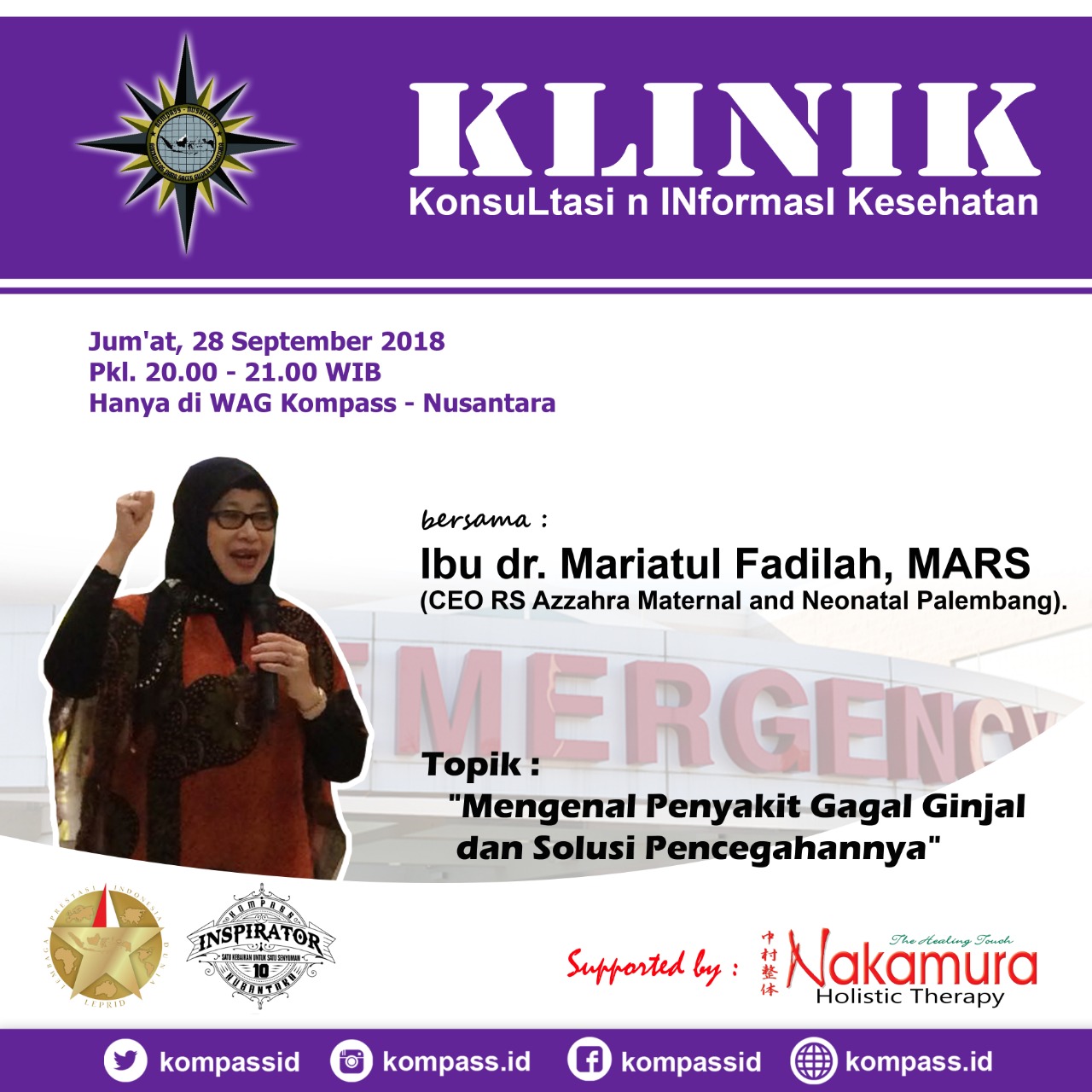 Program KLINIK KOMPASS Nusantara 28 September 2018