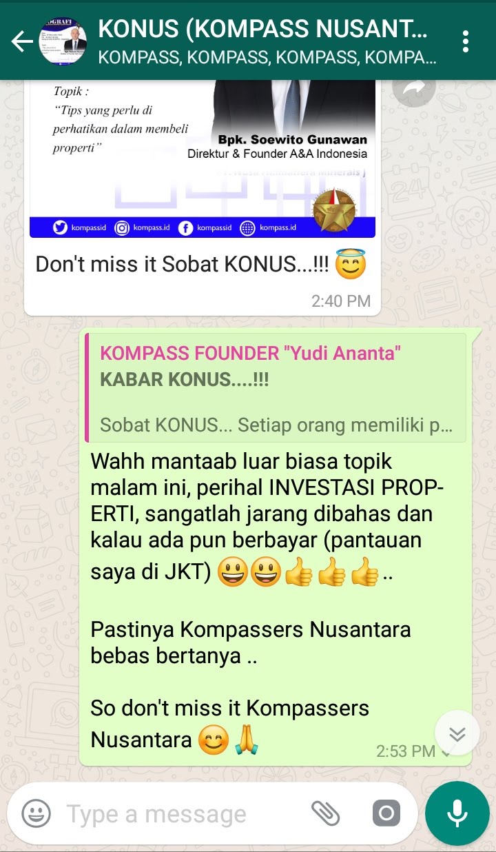 Komentar Program Biografi KOMPASS Nusantara 7 November 2018 oleh Co-founder Muhammad Idham Azhari