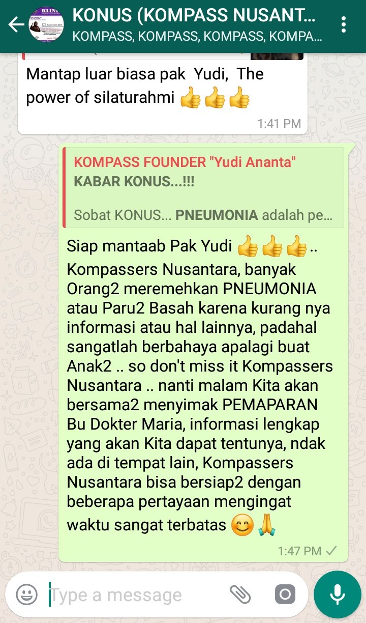 Komentar Program KLINIK KOMPASS Nusantara 29 Oktober 2018 oleh Co-founder Muhammad Idham Azhari