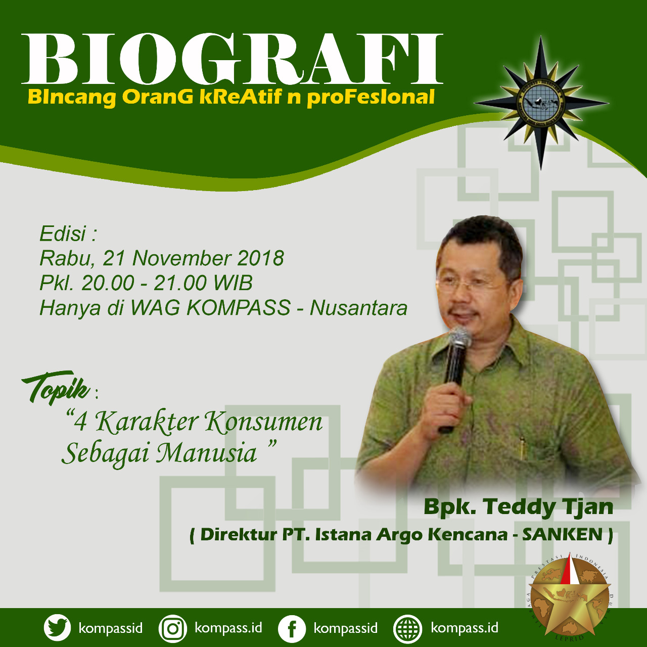 Program Biografi KOMPASS Nusantara 21 November 2018