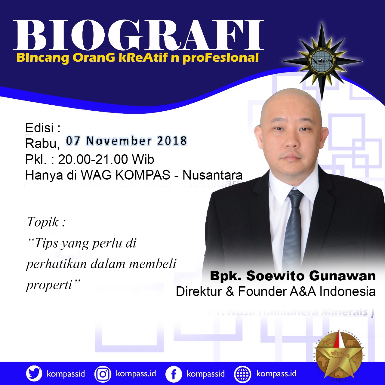 Program Biografi KOMPASS Nusantara 7 November 2018