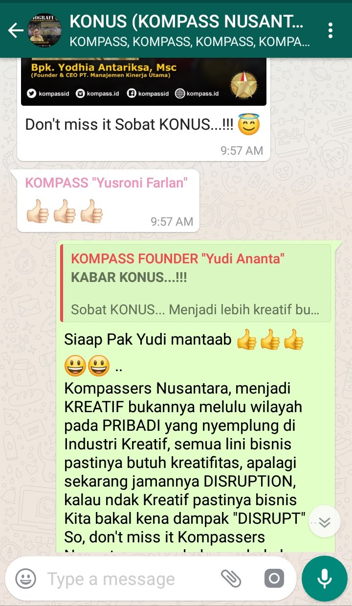 Komentar Program Biografi KOMPASS Nusantara 12 Desember 2018 oleh Co-founder Muhammad Idham Azhari