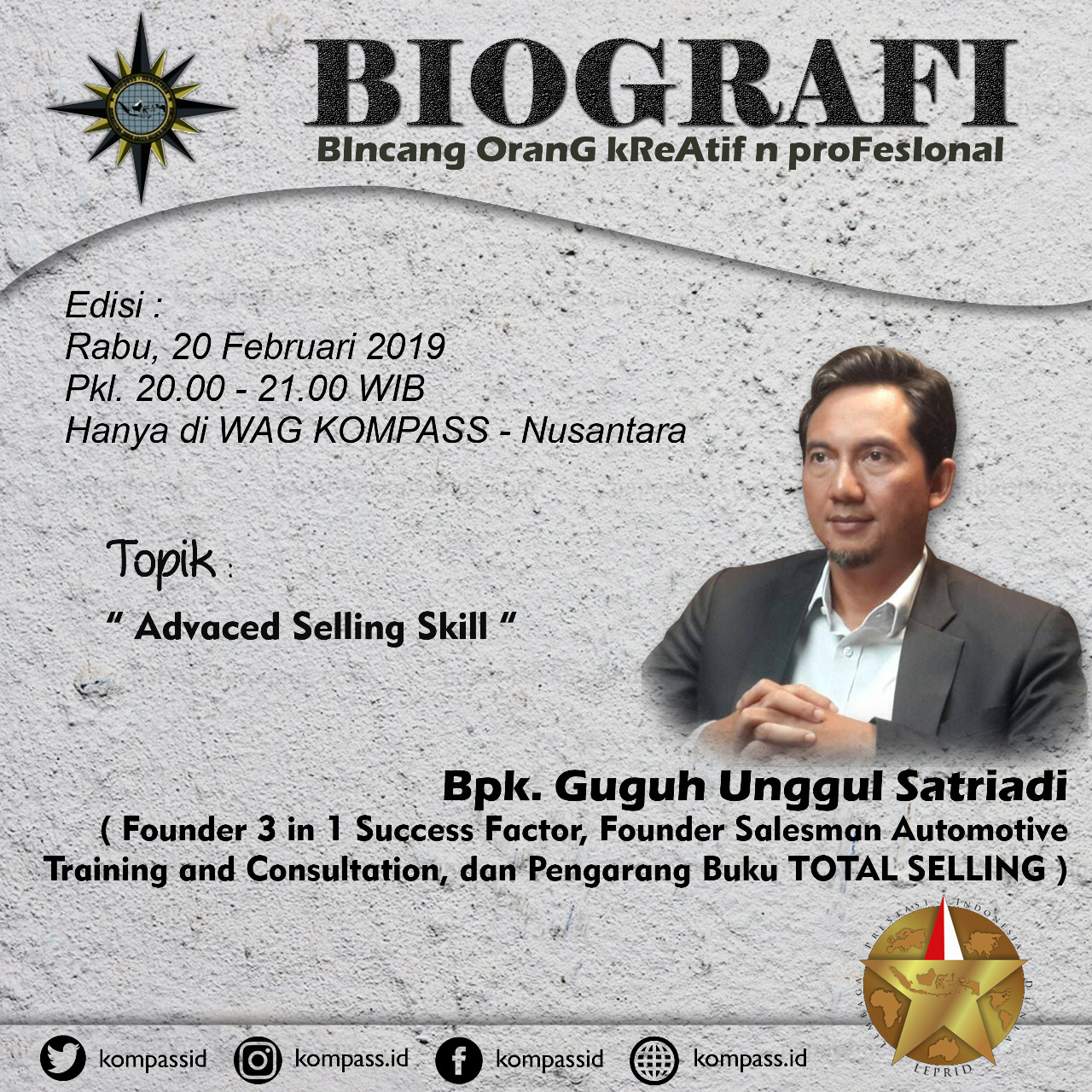 Program Biografi KOMPASS Nusantara 20 Februari 2019