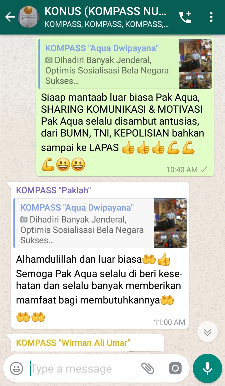 Komentar Muhammad Idham Azhari KONUS Digital 9 Maret 2019 melalui WAG KOMPASS Nusantara